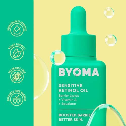BYOMA Sensitives Retinol-Öl – Gesichtsbehandlung mit Squalan & Vitamin A – Ideal für empfindliche Haut – Barrierereparatur – 30 ml