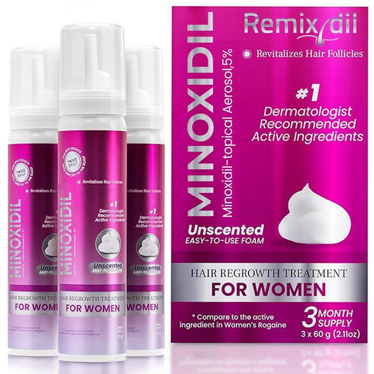 Minoxidil für Frauen | 5% Minoxidil Haarnachwuchs | Haarnachwuchsbehandlung | Ungetümter Top-Schaum | Von Dermatologen empfohlen | Klinisch geprüfte Formel | 3-Monatsvorrat