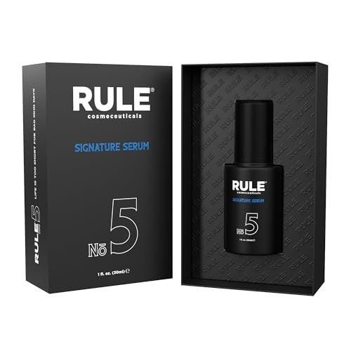 RULE No.5 Vitamin C Gesichtsserum für Männer mit Hyaluronsäure, Kaviar & Niacinamid – Anti-Aging Antioxidans Serum gegen feine Linien, Falten, dunkle Flecken & für strahlende Haut, 30 ml