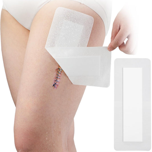 10 Stück wasserdichte haftende Inselverbände 4x10 Zoll für Knie- und Hüftoperationen – Postoperative Wundabdeckung, atmungsaktive Wundauflage mit saugfähigem Pad