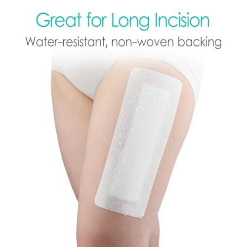 10 Stück wasserdichte haftende Inselverbände 4x10 Zoll für Knie- und Hüftoperationen – Postoperative Wundabdeckung, atmungsaktive Wundauflage mit saugfähigem Pad