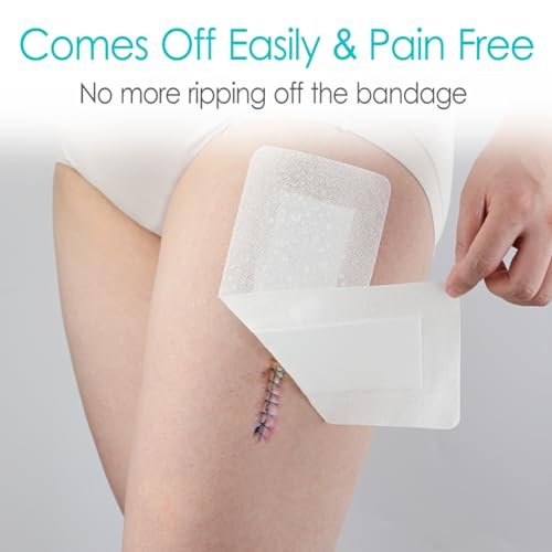 10 Stück wasserdichte haftende Inselverbände 4x10 Zoll für Knie- und Hüftoperationen – Postoperative Wundabdeckung, atmungsaktive Wundauflage mit saugfähigem Pad
