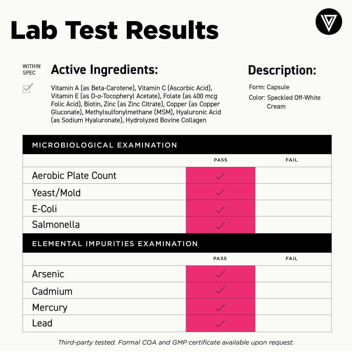 Vital Vitamins Biotin-Komplex Kapseln – mit Hyaluronsäure, MSM, Kollagen & Vitamin C – Nahrungsergänzungsmittel für Haar, Haut & Nägel – 60 Kapseln