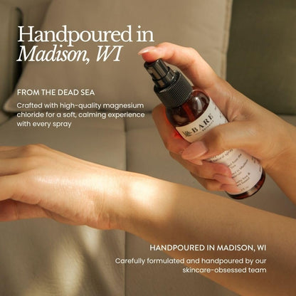 Bare Botanics Magnesiumöl Spray 4oz Ungiftig | Topisches Magnesiumchlorid-Mist aus dem Toten Meer | Handgefertigt in Madison, WI