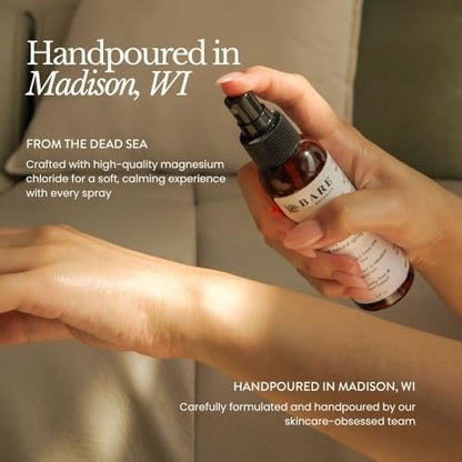 Bare Botanics Magnesiumöl Spray 4oz Ungiftig | Topisches Magnesiumchlorid-Mist aus dem Toten Meer | Handgefertigt in Madison, WI