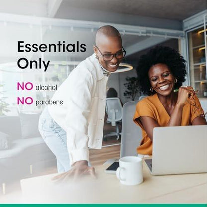 vH essentials Feminin-Reinigungstücher 32 Stk. pH-ausgeglichen, mit Präbiotika, Teebaum & Aloe, beruhigender Hamamelis, geruchsblockierende Formel, für vaginale und perianale Pflege, paraben-, alkohol- und duftstofffrei
