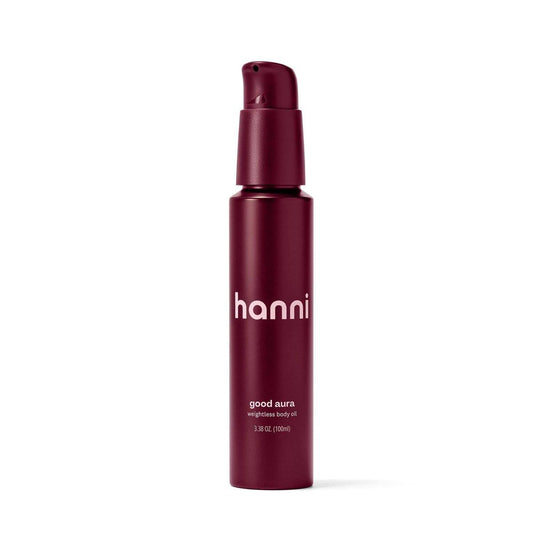HANNI Good Aura Dry Body Oil – Leichtes After-Shower Moisturizer mit Jojoba-, Kokos-, Baobab- und Buriti-Ölen, nicht fettende Hautpflege für weiche Haut, 100 ml / 3,38 oz