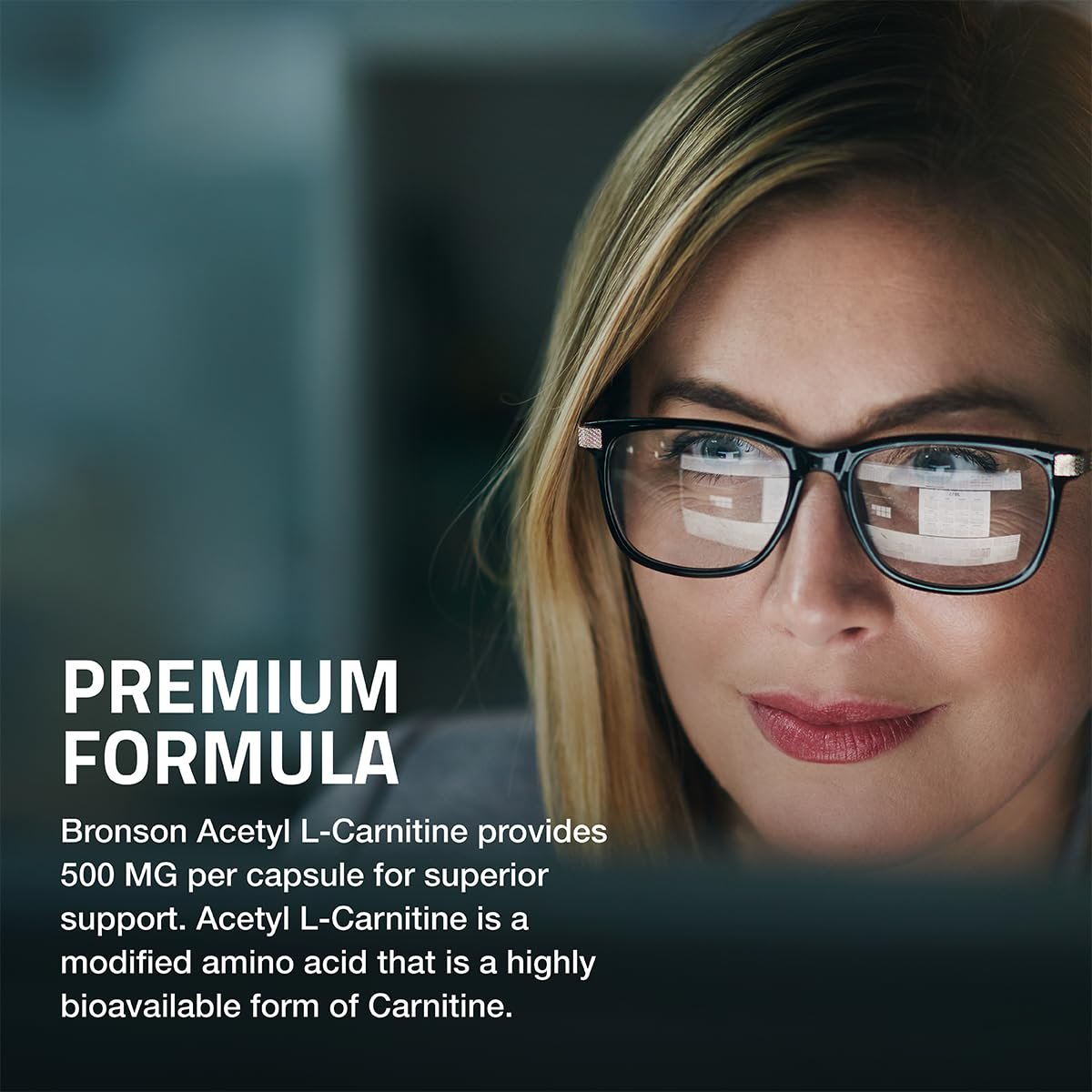 Bronson Acetyl-L-Carnitin 500 mg Hochpotenz Aminosäure - Non-GMO, 120 Kapseln