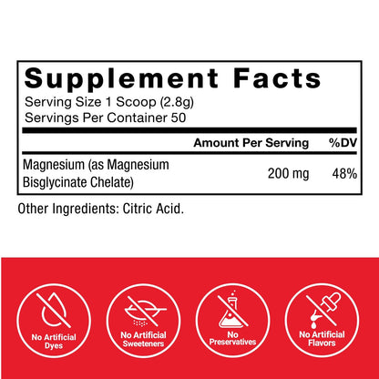 Force Factor Magnesium Glycinat 200mg – Hochdosiertes Magnesium für Schlaf, Muskelentspannung und Stimmung, vegan, 50 Portionen