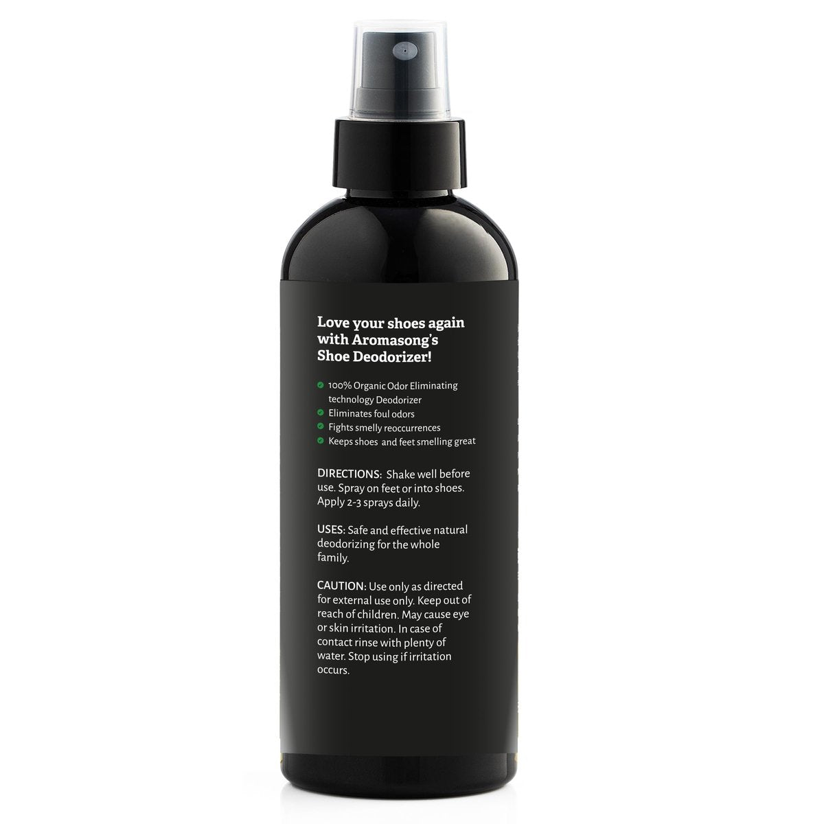 Aromasong Natürlicher Schuhdeodorant & Fußspray – 24-Stunden-Frische, Geruchsentferner für Schuhe & Füße, Extra stark, Erfrischender Duft, 118 ml