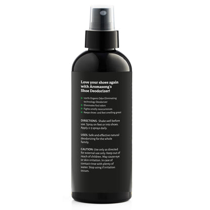 Aromasong Natürlicher Schuhdeodorant & Fußspray – 24-Stunden-Frische, Geruchsentferner für Schuhe & Füße, Extra stark, Erfrischender Duft, 118 ml