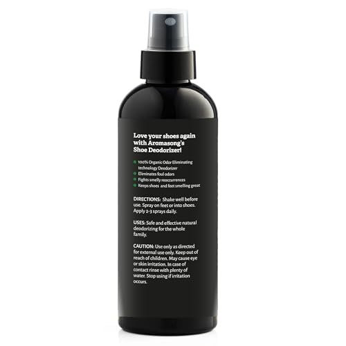 Aromasong Natürlicher Schuhdeodorant & Fußspray – 24-Stunden-Frische, Geruchsentferner für Schuhe & Füße, Extra stark, Erfrischender Duft, 118 ml
