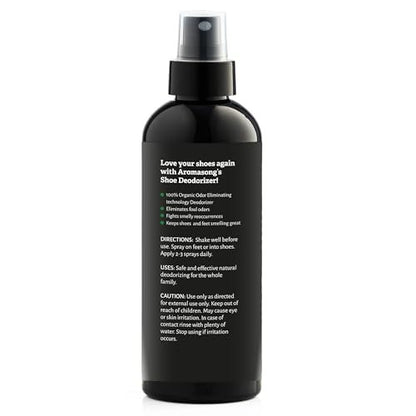 Aromasong Natürlicher Schuhdeodorant & Fußspray – 24-Stunden-Frische, Geruchsentferner für Schuhe & Füße, Extra stark, Erfrischender Duft, 118 ml