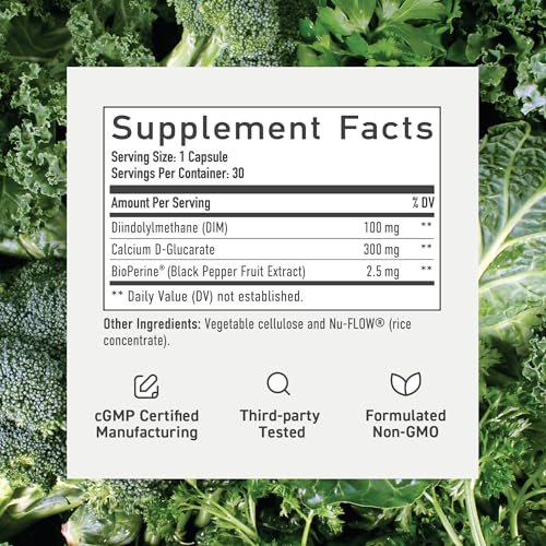 Calcium D-Glucarate mit DIM – Hormonbalance & Entgiftung für Frauen und Männer | 30 Kapseln