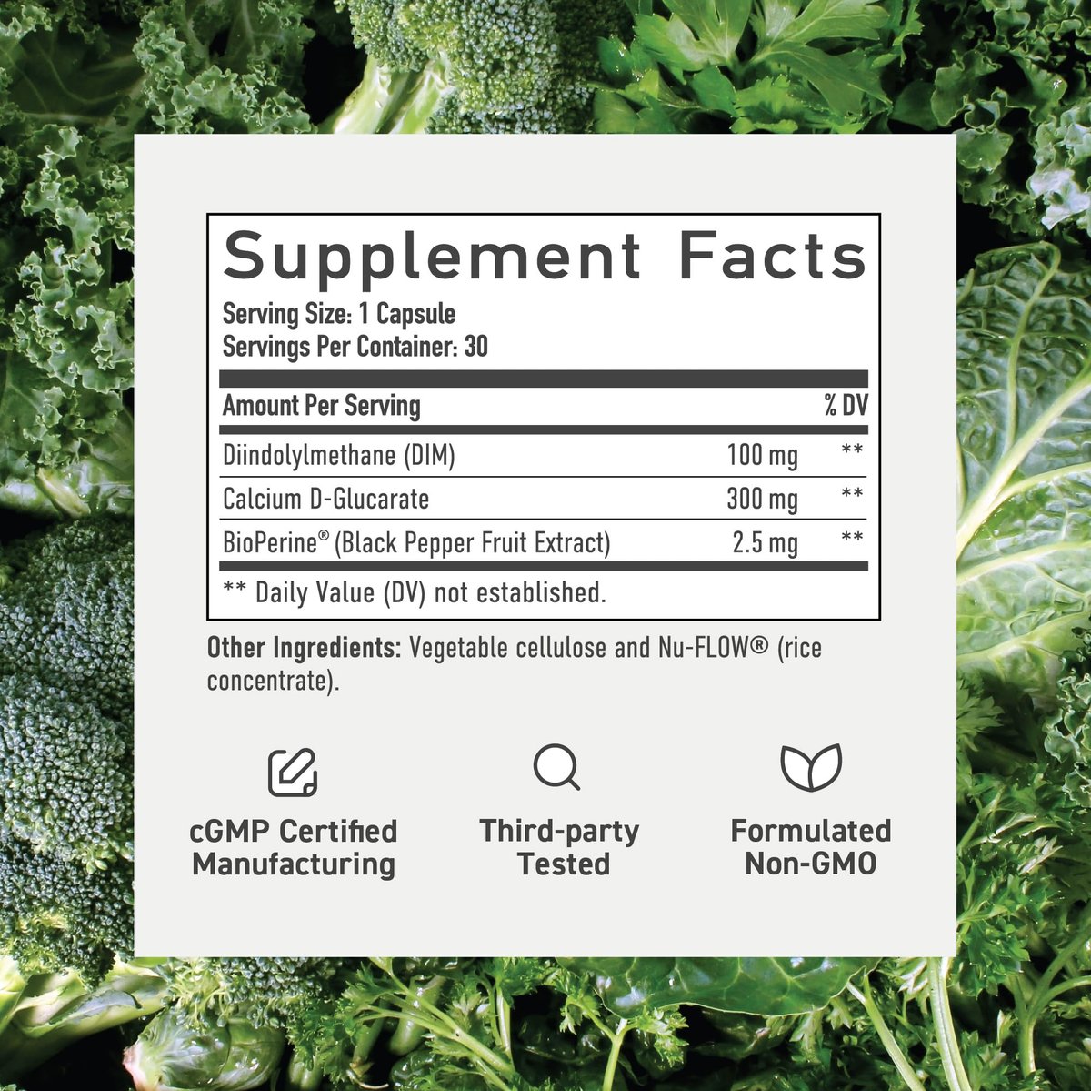 Calcium D-Glucarate mit DIM – Hormonbalance & Entgiftung für Frauen und Männer | 30 Kapseln