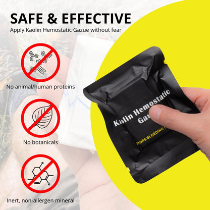 Charter Tactical First Aid Advanced Quick Clot Combat Gauze – Flexible Hämostatische Gaze zur schnellen Blutstillung – Wundpackung für Überlebensausrüstung (1er-Pack)