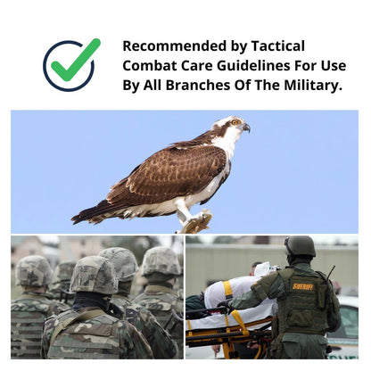 Charter Tactical First Aid Advanced Quick Clot Combat Gauze – Flexible Hämostatische Gaze zur schnellen Blutstillung – Wundpackung für Überlebensausrüstung (1er-Pack)