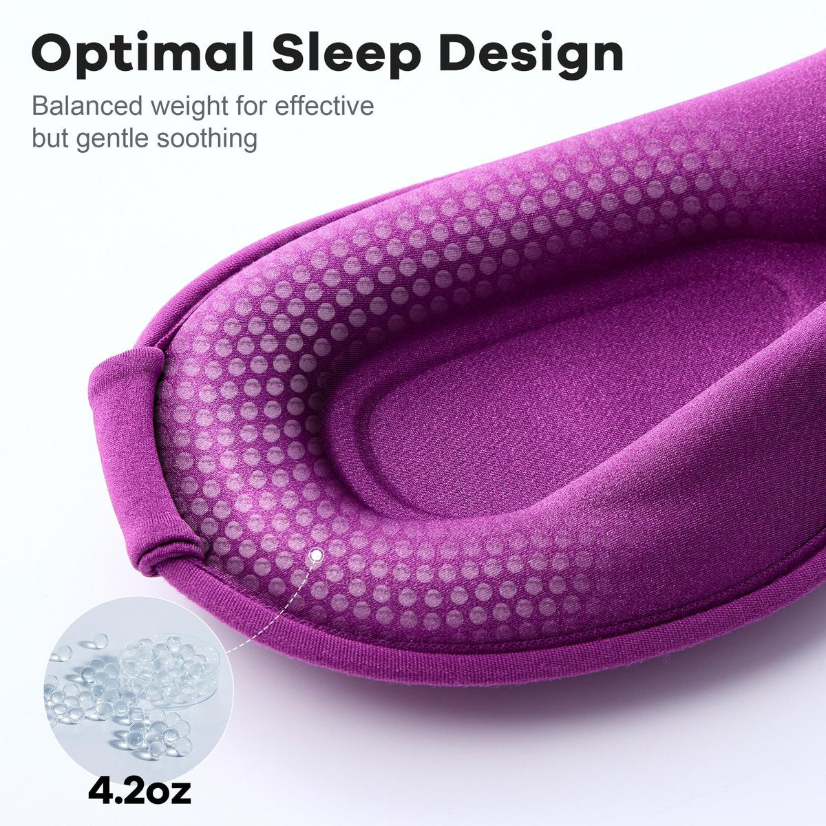 Gewichtete Schlafmaske 2er-Pack: Sanfter Druck, 3D-Kontur-Cups, Null Augendruck – Memory-Schaum-Reisemaske für Wimpernverlängerungen, Schwarz & Lila