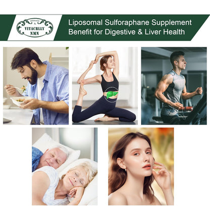 900 mg Liposomales Sulforaphan Präparat Brokkoli Extrakt – Antioxidans, Leberunterstützung, Verdauung, Zellgesundheit – 60 Kapseln
