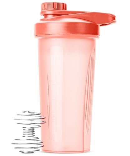Mr. Pen Shaker-Flasche für Proteinshakes mit Drehverschluss, 28 oz, Korallenrosa, mit Drahtkugel