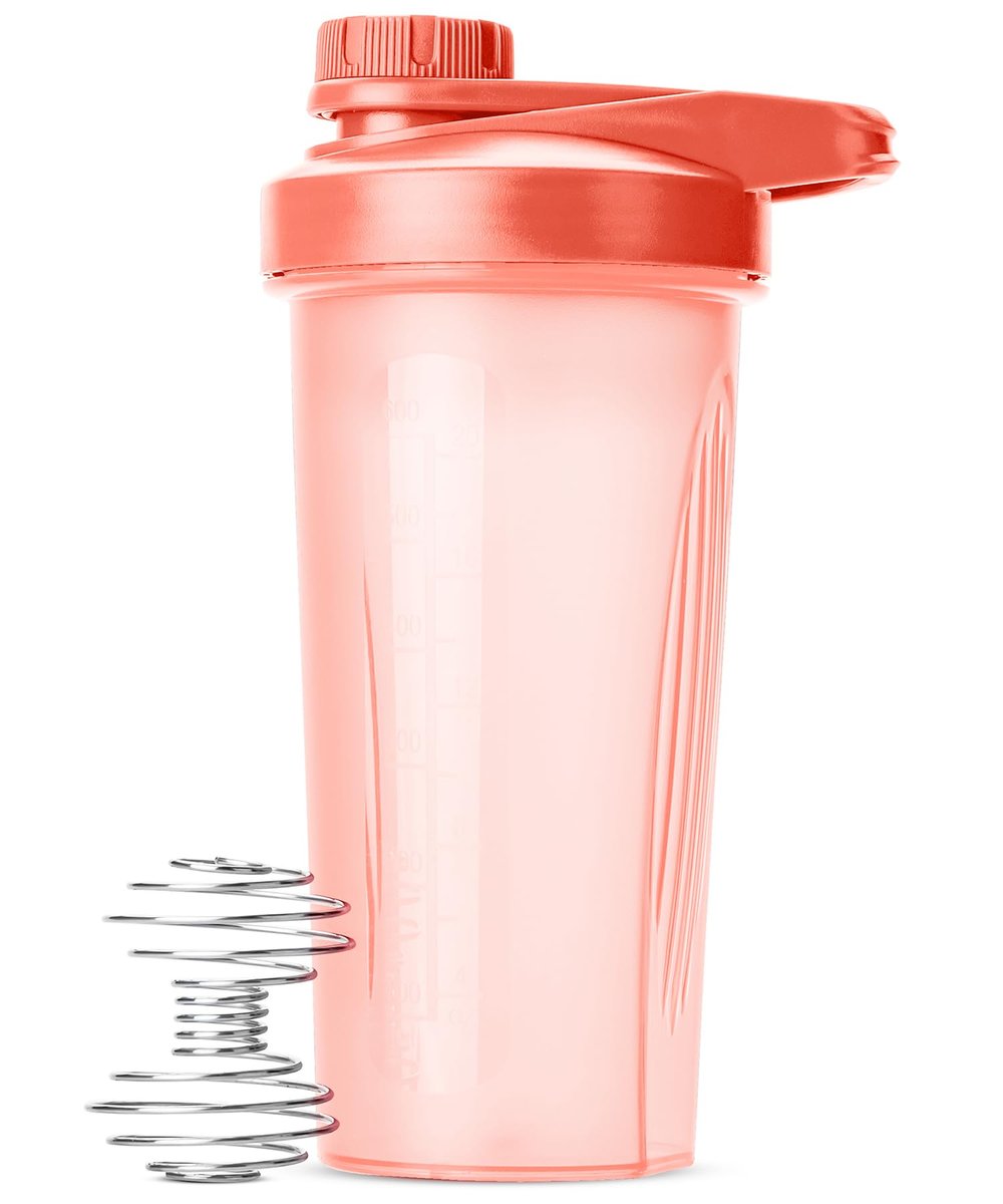 Mr. Pen Shaker-Flasche für Proteinshakes mit Drehverschluss, 28 oz, Korallenrosa, mit Drahtkugel