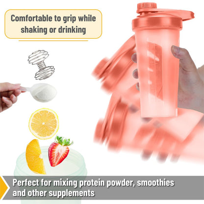 Mr. Pen Shaker-Flasche für Proteinshakes mit Drehverschluss, 28 oz, Korallenrosa, mit Drahtkugel