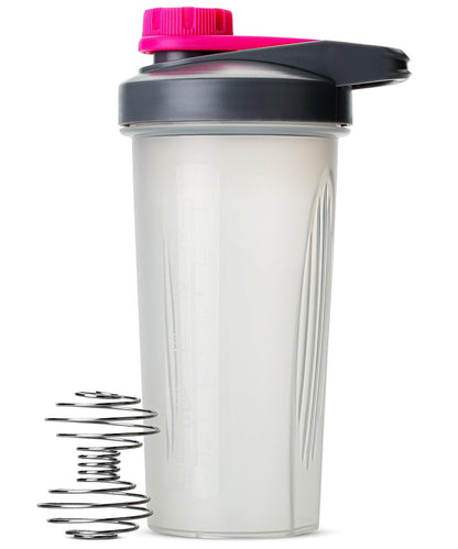 Mr. Pen Shaker Bottles für Proteinshakes - 28 oz, Grau & Pink Protein Shaker mit Schneebesen-Kugel