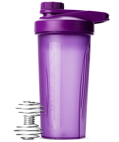 Mr. Pen Shakerflasche für Proteinshakes mit Drehverschluss, 28 oz, lila Protein-Shaker-Flasche mit Drahtschneeball, Mixerflasche