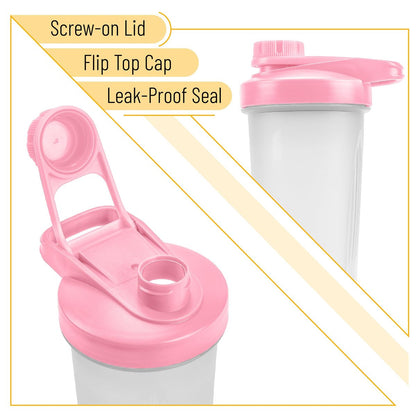 Mr. Pen Shaker-Flasche 28 oz - Pinke Protein-Mixer-Flasche mit Schneeball