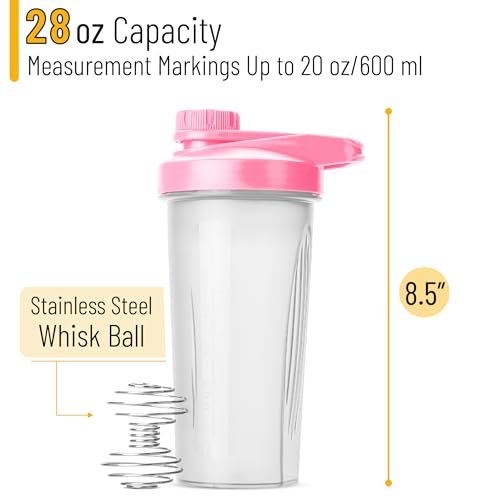 Mr. Pen Shaker-Flasche 28 oz - Pinke Protein-Mixer-Flasche mit Schneeball