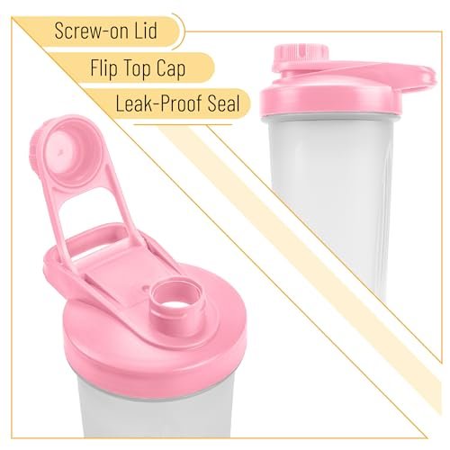 Mr. Pen Shaker-Flasche 28 oz - Pinke Protein-Mixer-Flasche mit Schneeball