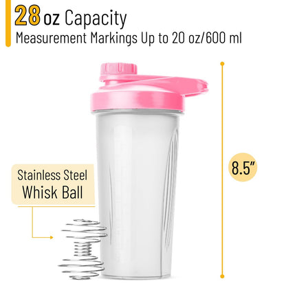 Mr. Pen Shaker-Flasche 28 oz - Pinke Protein-Mixer-Flasche mit Schneeball