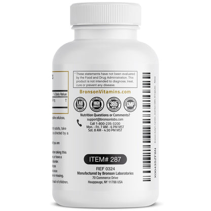 Bronson Acetyl-L-Carnitin 500 mg – Hochdosierte Aminosäure, Non-GMO, 60 Kapseln