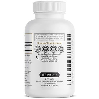 Bronson Acetyl-L-Carnitin 500 mg – Hochdosierte Aminosäure, Non-GMO, 60 Kapseln