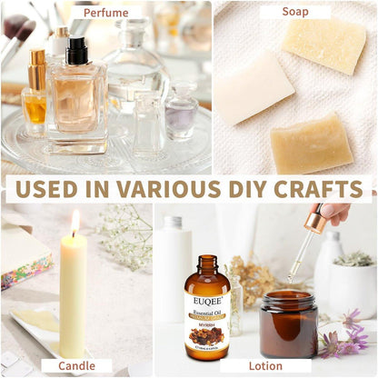 EUQEE Myrrhe-Ätherisches Öl, Premium Myrrhe Öl mit Glaspipette für Aromatherapie, Diffuser, Seifen- und Kerzenherstellung - 118 ml