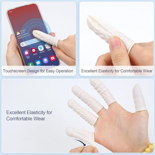 LECWELL Fingerlinge Fingerhandschuhe Einweg (ca. 480 Stück), Medium Fingerschutz, Fingerkuppenschutz für Elektronikreparatur, Handarbeit, Industrie