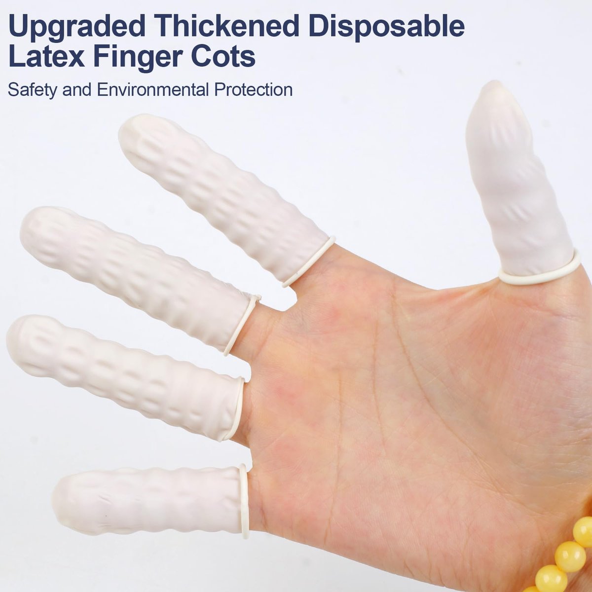 LECWELL Fingerlinge Fingerhandschuhe Einweg (ca. 480 Stück), Medium Fingerschutz, Fingerkuppenschutz für Elektronikreparatur, Handarbeit, Industrie