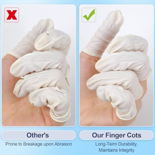 LECWELL Fingerlinge Fingerhandschuhe Einweg (ca. 480 Stück), Medium Fingerschutz, Fingerkuppenschutz für Elektronikreparatur, Handarbeit, Industrie