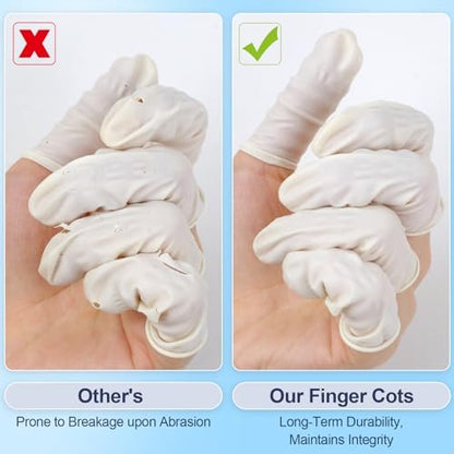 LECWELL Fingerlinge Fingerhandschuhe Einweg (ca. 480 Stück), Medium Fingerschutz, Fingerkuppenschutz für Elektronikreparatur, Handarbeit, Industrie