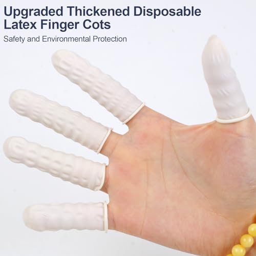 LECWELL Fingerlinge Fingerhandschuhe Einweg (ca. 480 Stück), Medium Fingerschutz, Fingerkuppenschutz für Elektronikreparatur, Handarbeit, Industrie