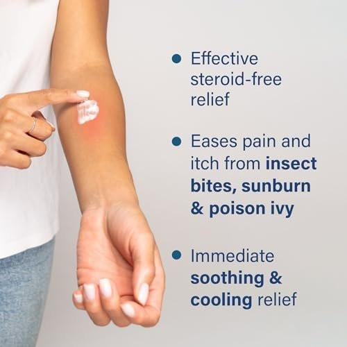 Sarna Calm and Cool Anti-Juckreiz-Lotion – Lindert und beruhigt Juckreiz und Schmerzen durch Insektenstiche, Sonnenbrand, Giftefeu – mit 1% Pramoxin-Hydrochlorid, 0,5% Menthol – vegan, steroidfrei – 213 ml