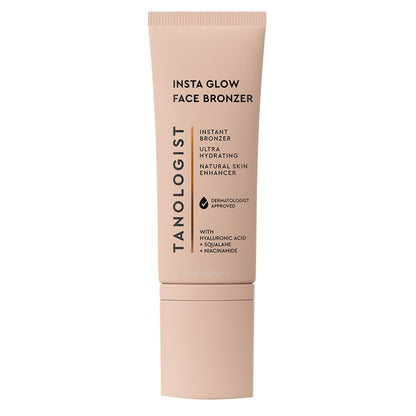 Tanologist Insta Glow Face Bronzer – Illuminierender Creme-Bronzer für sofortigen strahlenden Teint, leichte, verschmelzbare Formel für alle Hauttöne, vegan, 60 ml