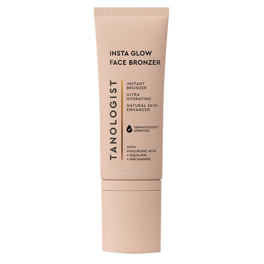 Tanologist Insta Glow Face Bronzer – Illuminierender Creme-Bronzer für sofortigen strahlenden Teint, leichte, verschmelzbare Formel für alle Hauttöne, vegan, 60 ml