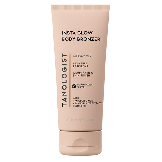 Tanologist Insta Glow Body Bronzer – Selbstbräuner mit Hyaluronsäure & Vitamin C, streifenloser, strahlender Teint für alle Hauttöne, 170 ml