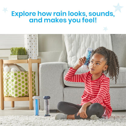 hand2mind Beruhigende sensorische Röhren – Regenklang-Fidget-Röhren, Regenstab-Instrument, sensorisches Spielzeug für Kleinkinder, Zubehör für die Ruheecke, Wissenschaftsklassenzimmer-Wetter-Spielzeug, Spieltherapie-Aktivitäten