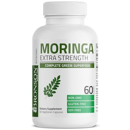 Bronson Moringa Extra Strength Kapseln – Moringa Oleifera Pulver, 60 Kapseln