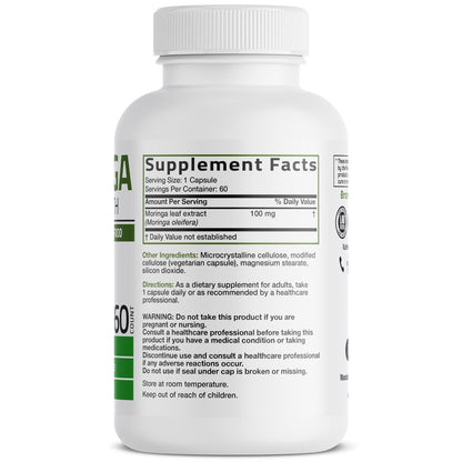 Bronson Moringa Extra Strength Kapseln – Moringa Oleifera Pulver, 60 Kapseln