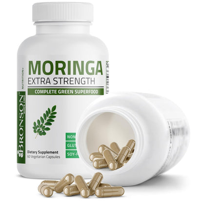 Bronson Moringa Extra Strength Kapseln – Moringa Oleifera Pulver, 60 Kapseln
