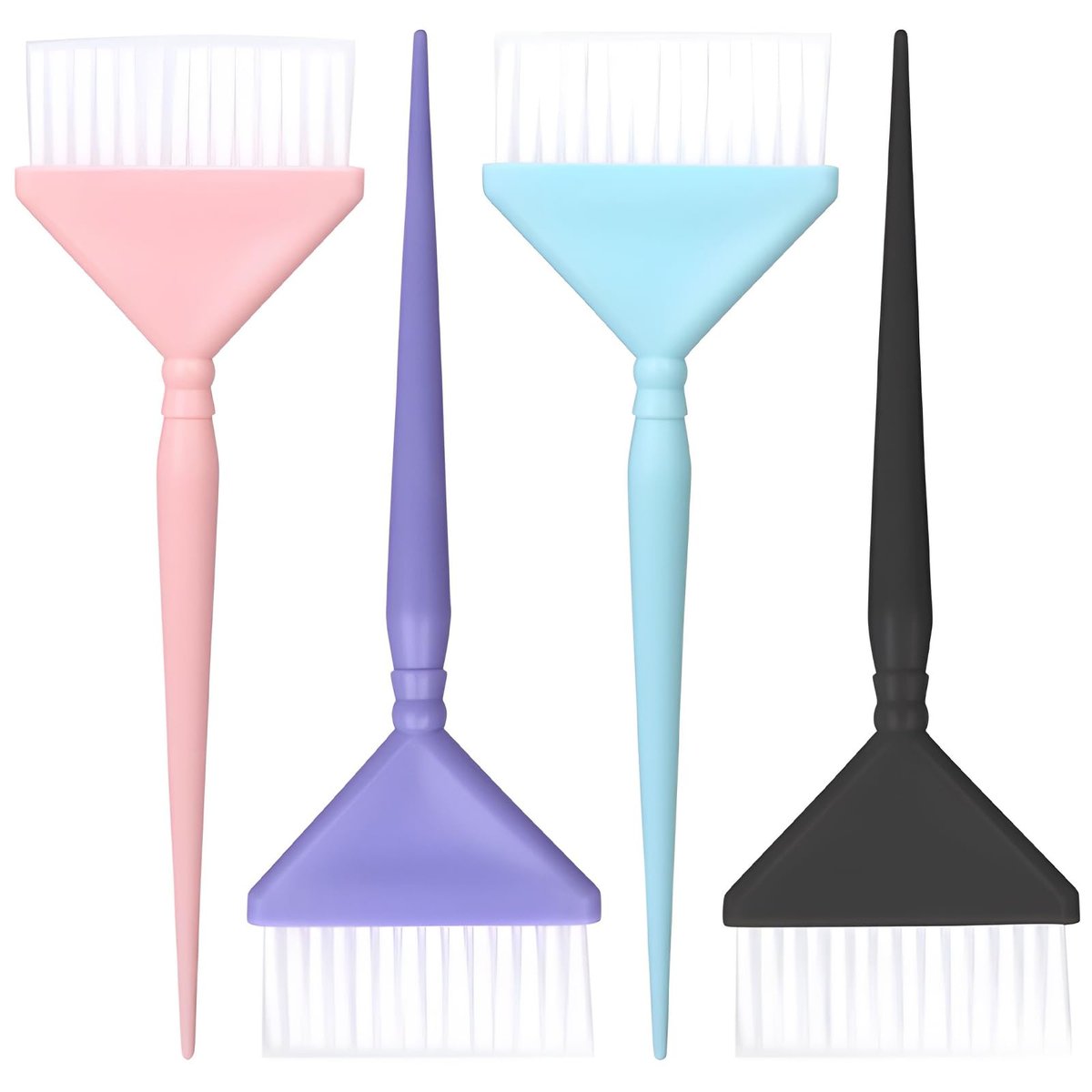 Klassischer Haarfärbepinsel-Set: 4 Mehrzweck-Tönungspinsel für salonqualitatives Färben – Perfekt für Highlights, Balayage und mehr