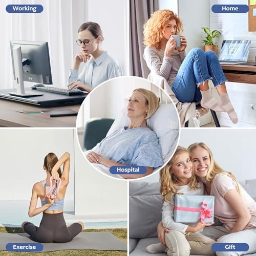 Bulinlulu Diabetikersocken für Damen und Herren, 6 Paar, nicht einschnürend, Knöchelsocken für Damen und Herren, Größe 9-12, 10-13 (Dunkel, Large)